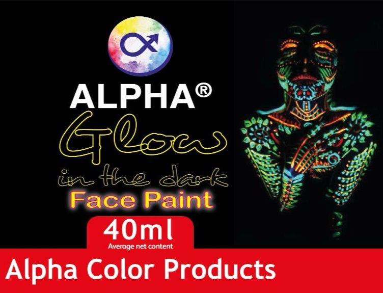6 Pack 40 ML Alpha Poster Color Face Paint / Glow in Dark